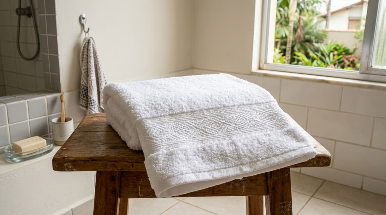 O bom cuidado com uma toalha de banho começa pela escolha do programa de lavagem.