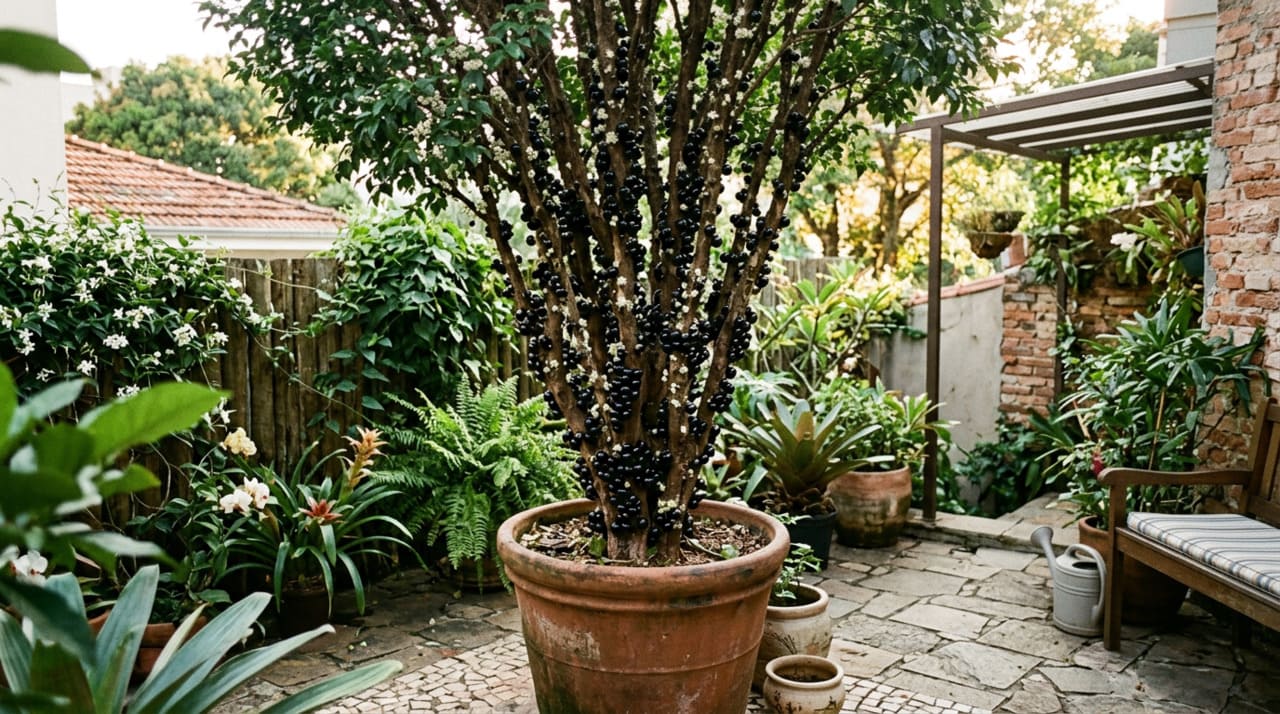 A jabuticaba é extremamente versátil e possui um crescimento que pode ser facilmente controlado através do manejo adequado das raízes e da poda constante da copa