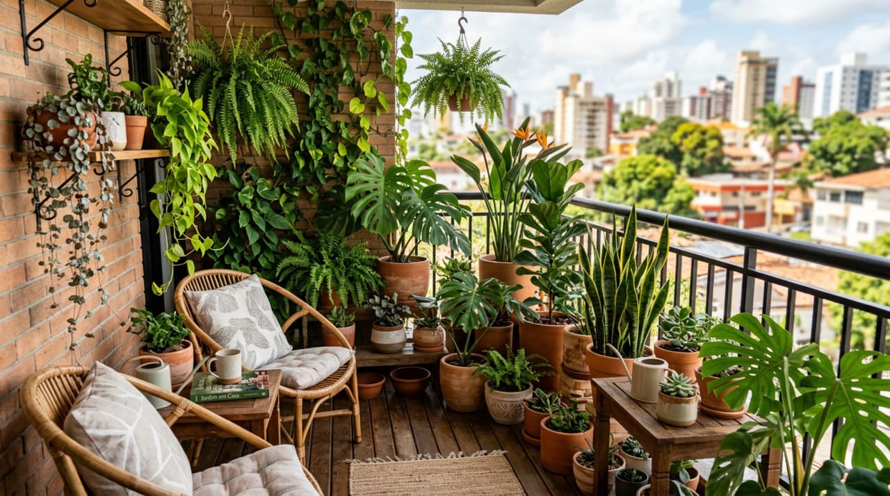 A escolha de plantas para varanda de apartamento precisa considerar espaço disponível, intensidade de luz e rotina de cuidados