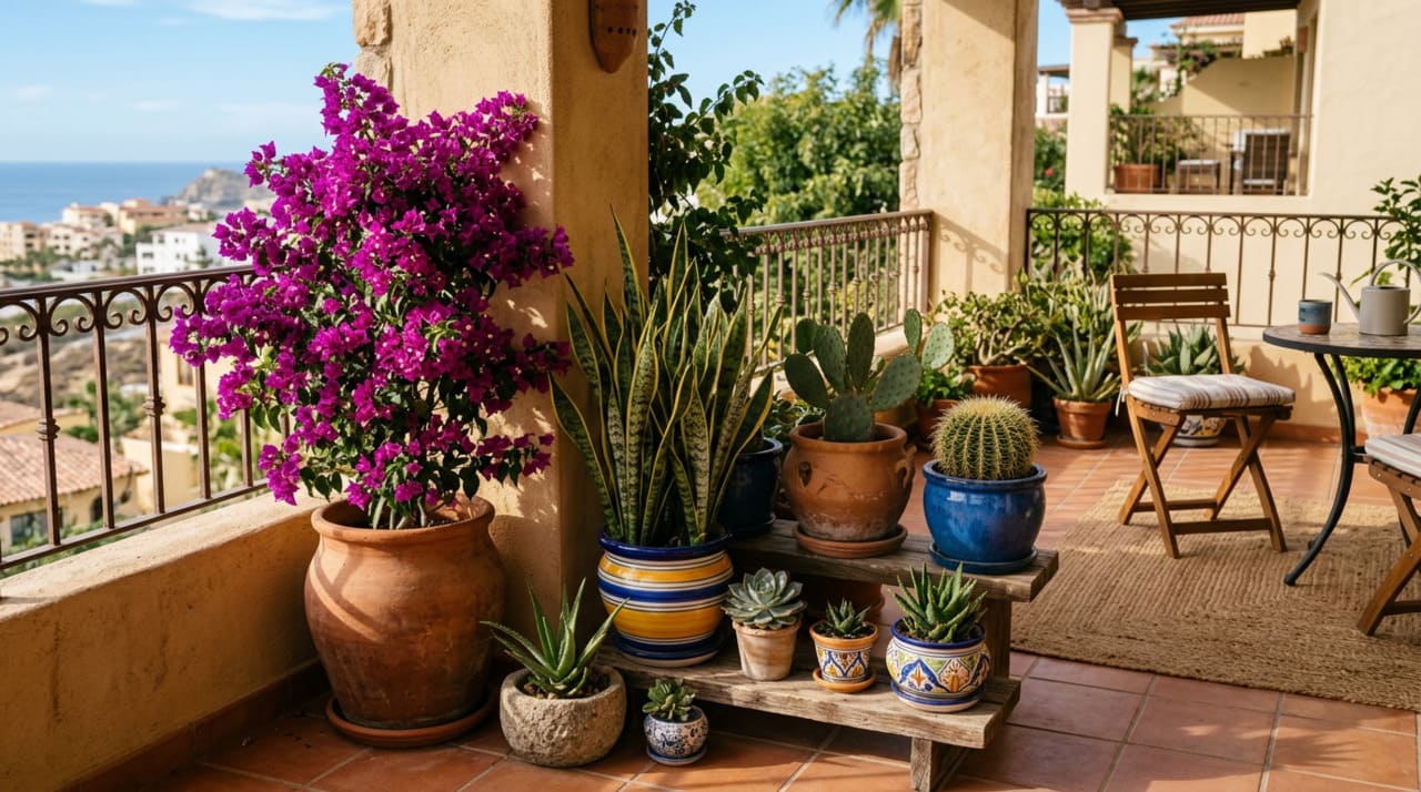A bouganvílea, também chamada de primavera, é uma das plantas mais indicadas para varandas com exposição intensa ao sol