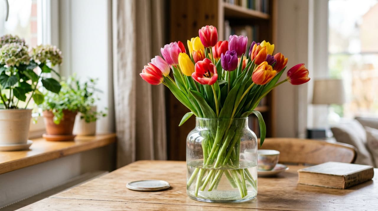 Em vez de trocar a água totalmente todos os dias, muitas floriculturas adotam trocas parciais, mantendo parte da água antiga