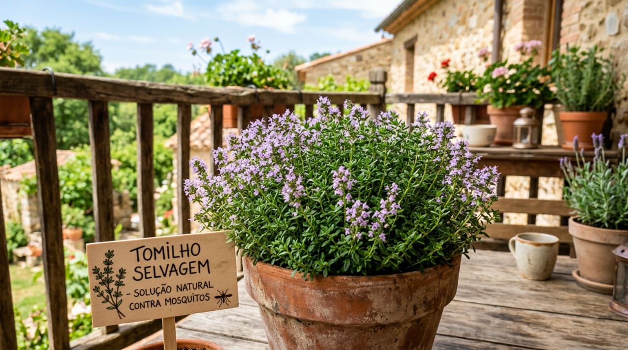 Uma das maiores vantagens do tomilho selvagem como planta para afastar mosquitos é o fato de ele não exigir cuidados especiais