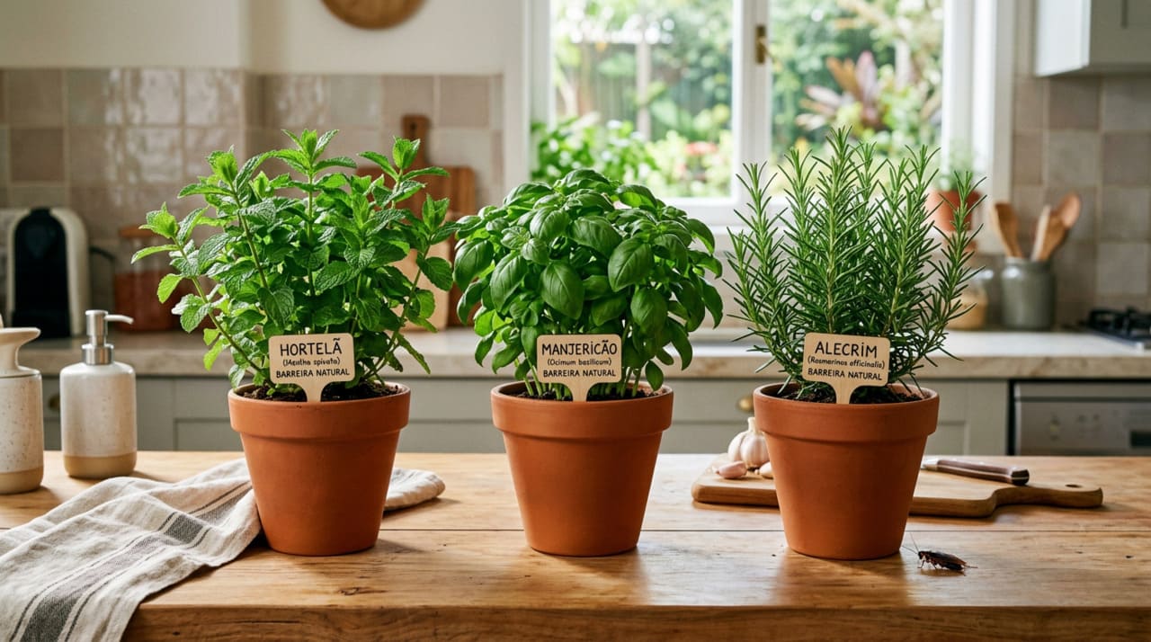 O segredo dessas plantas está nos óleos essenciais voláteis que possuem um aroma refrescante para nós, mas agridem os sensores das baratas