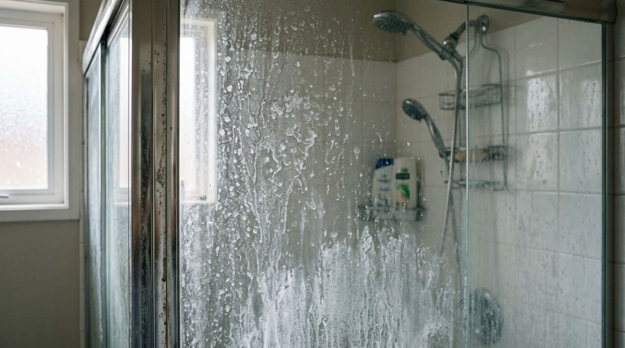 O especialista usa apenas sabonete em barra para revitalizar o vidro do banheiro, muito melhor do que comprar equipamentos caros e gastar dinheiro à toa