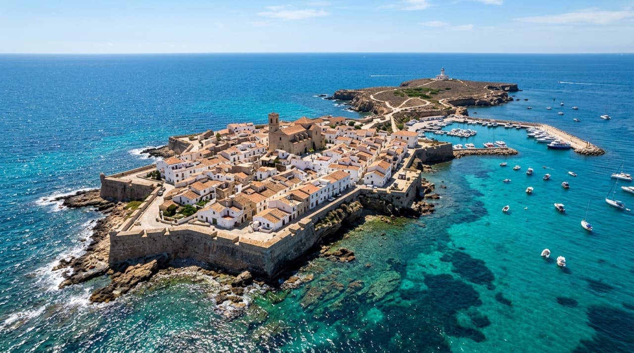 As praias de águas turquesa da ilha de Tabarca são o principal atrativo visual do destino e variam bastante em tamanho