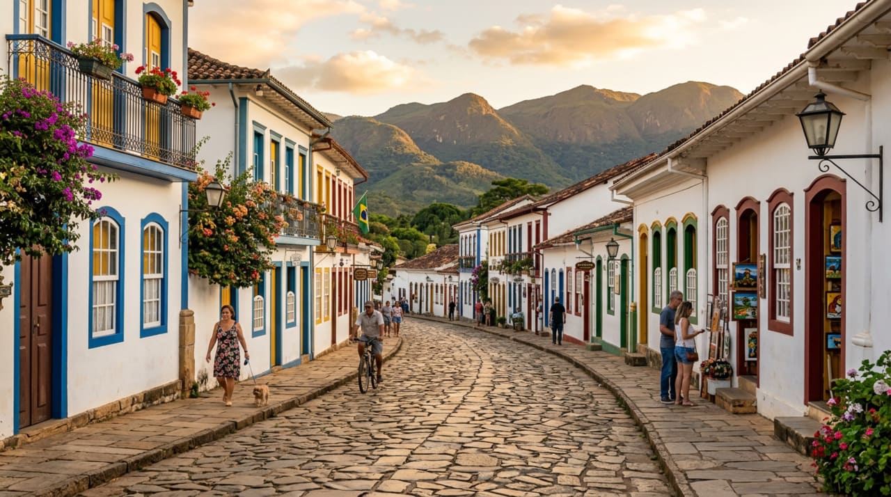 Tiradentes está encravada na Serra de São João del-Rei, a uma altitude que garante temperaturas amenas durante o ano inteiro.