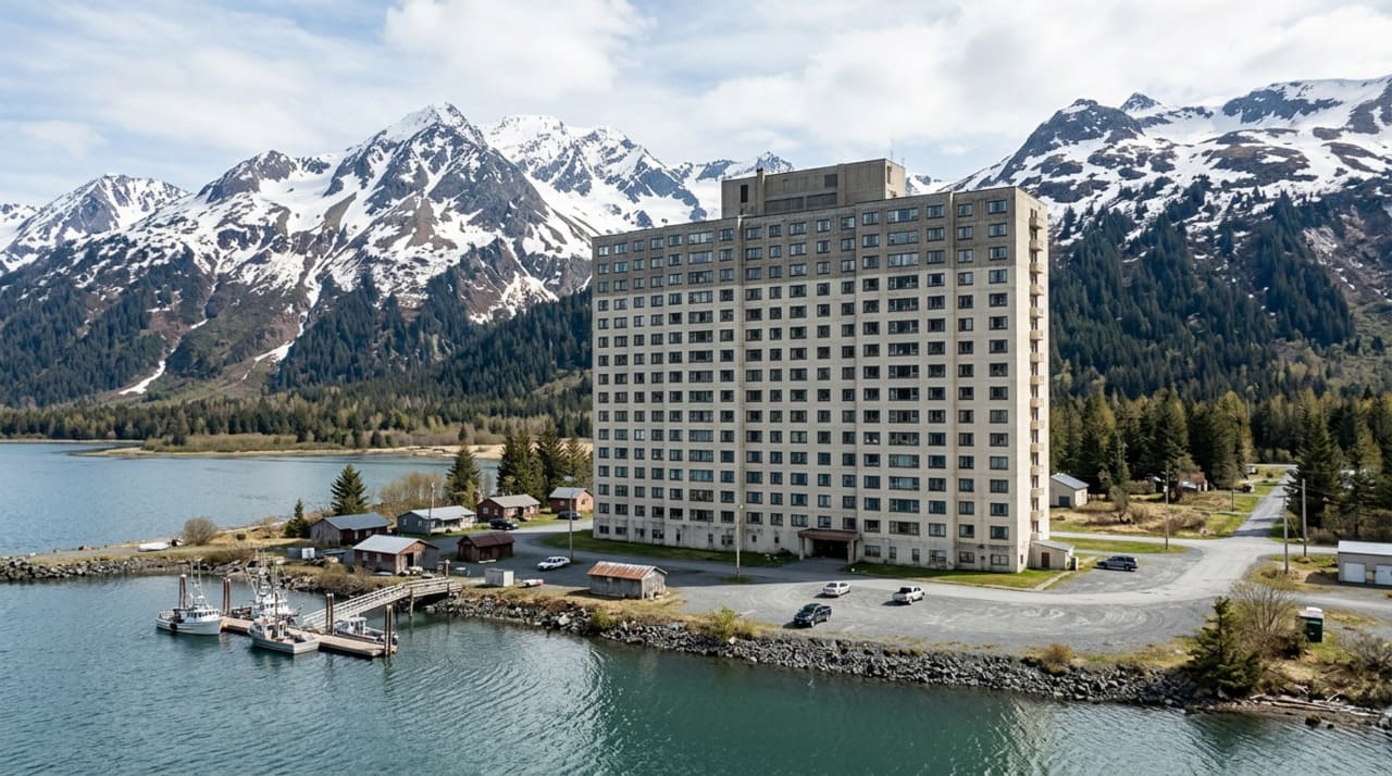 Chegar a Whittier é uma aventura por si só