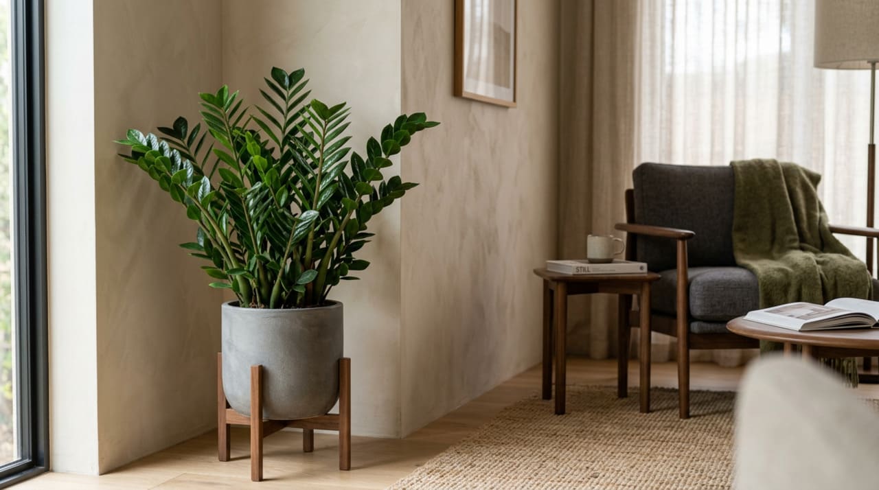 A estética sofisticada de suas folhas cerosas e verde-escuras traz um frescor imediato para qualquer canto do imóvel, elevando o padrão visual do mobiliário sem qualquer esforço adicional.