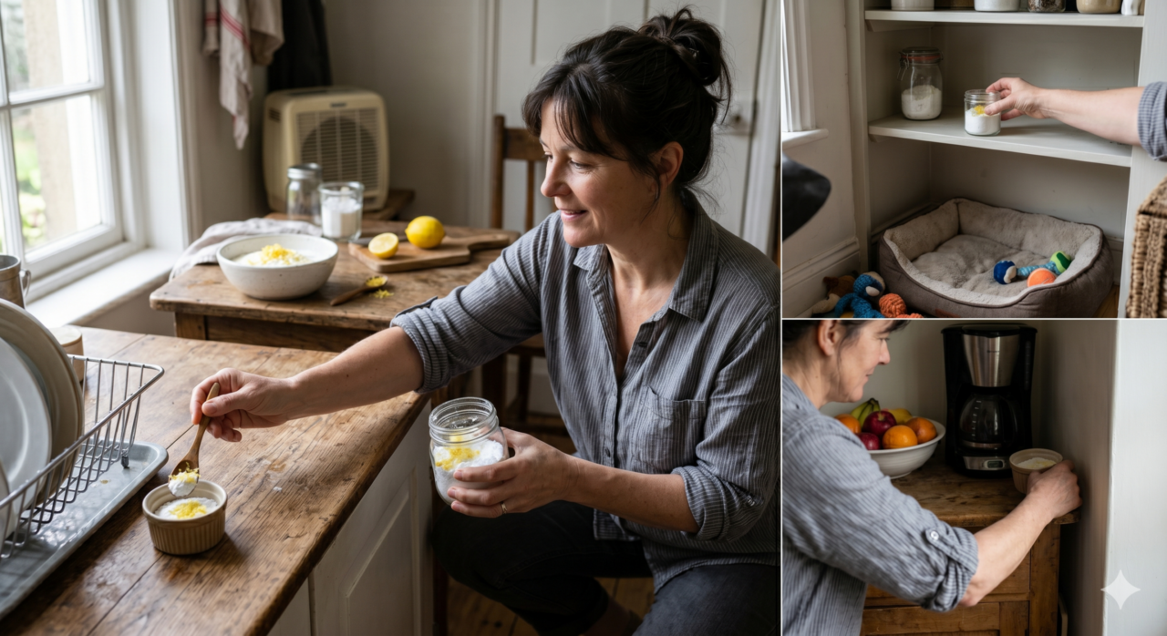 Mistura de casca de limão com bicarbonato revoluciona a limpeza doméstica