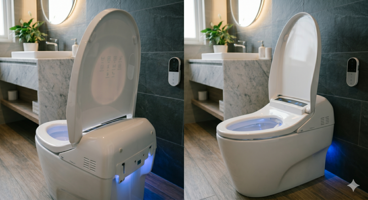 O futuro sem papel higiênico, mais higiene, conforto e sustentabilidade com WCs inteligentes que lavam e secam você