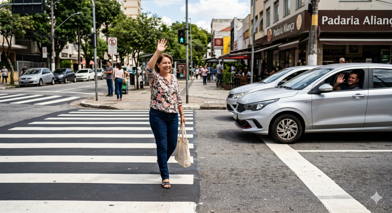 Traços de personalidade de quem acena para agradece aos carros