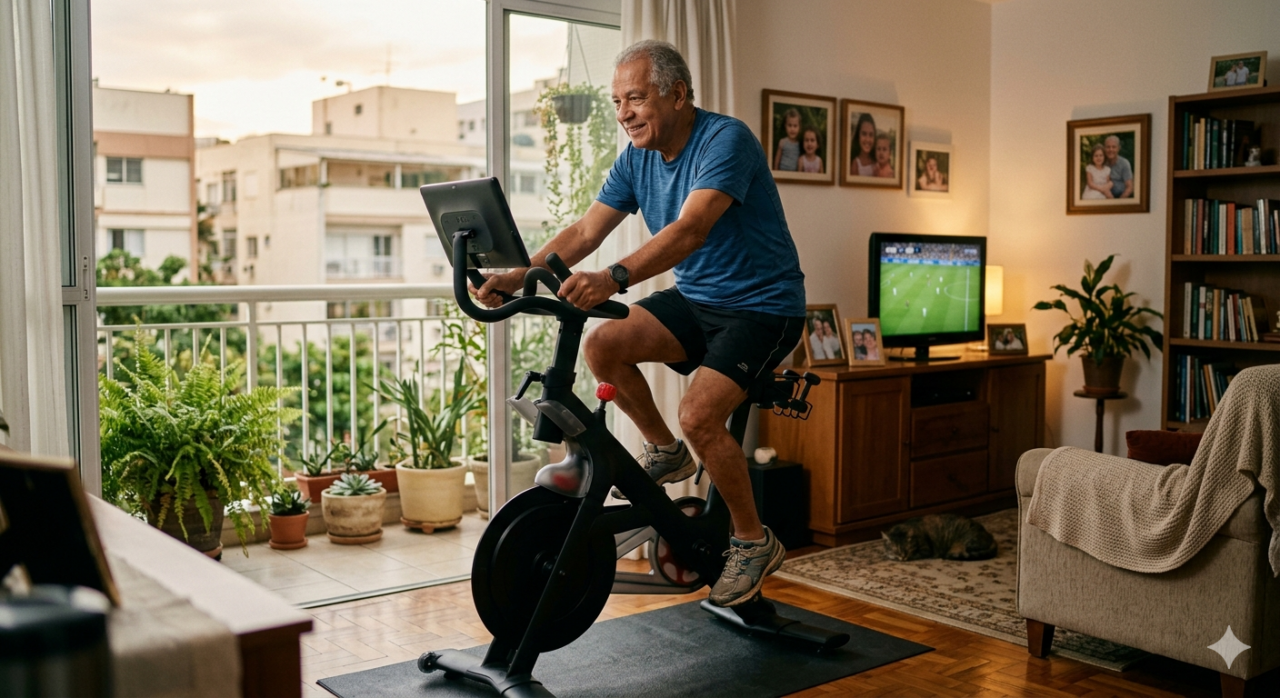 Exercício simples para equilíbrio em idosos acima de 60 anos