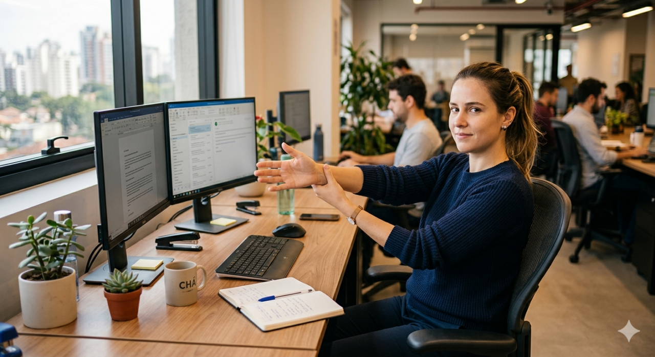 Alongamentos nos dedos para reduzir dores nos tendões