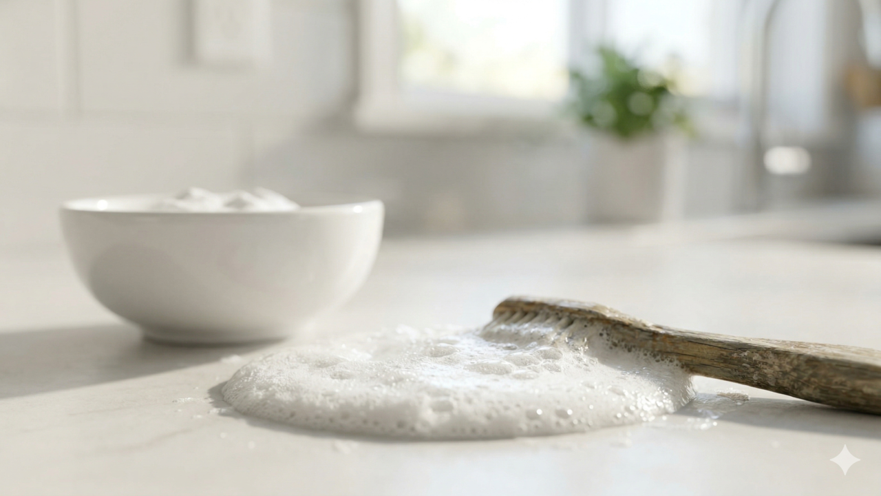 Casa brilhando com consciência. Adote a limpeza reativa para um lar mais saudável e livre de químicos fortes.