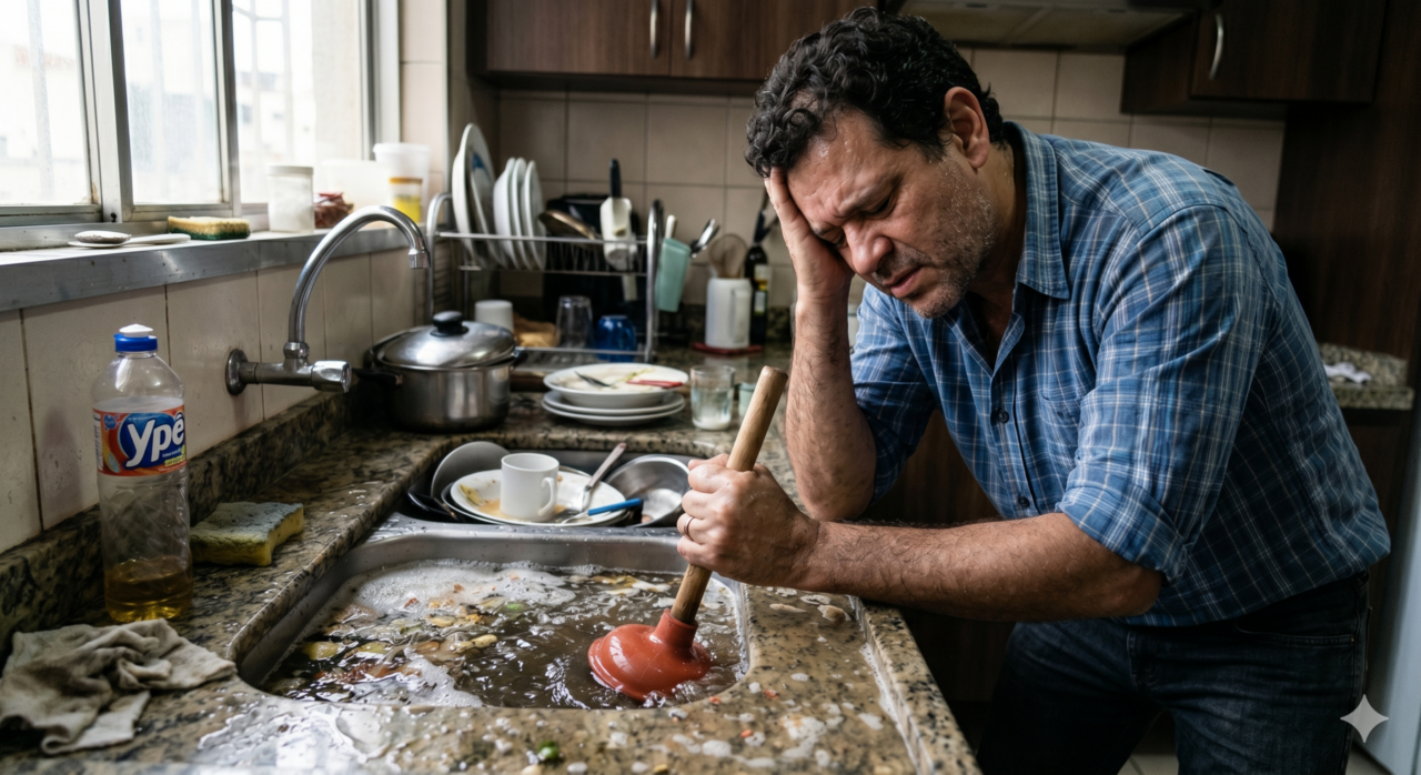 O encanamento da maioria das residências brasileiras não foi dimensionado para transportar resíduos gordurosos que se solidificam na água.