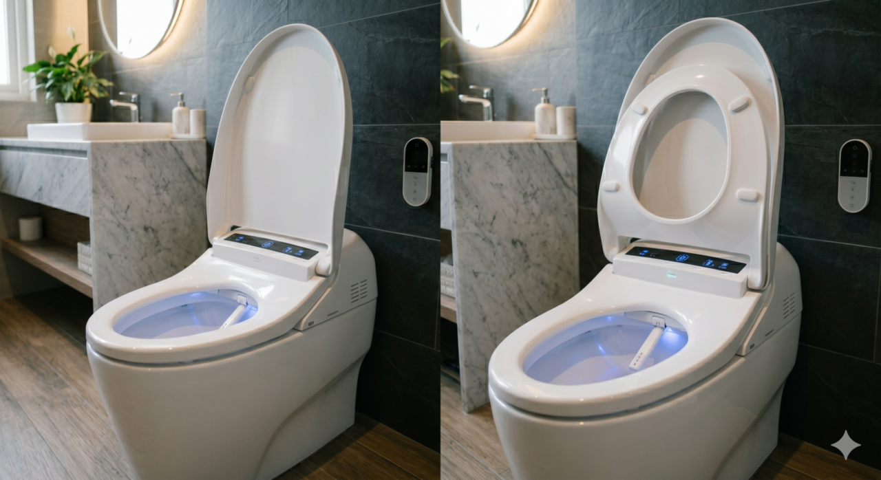 O futuro sem papel higiênico, mais higiene, conforto e sustentabilidade com WCs inteligentes que lavam e secam você