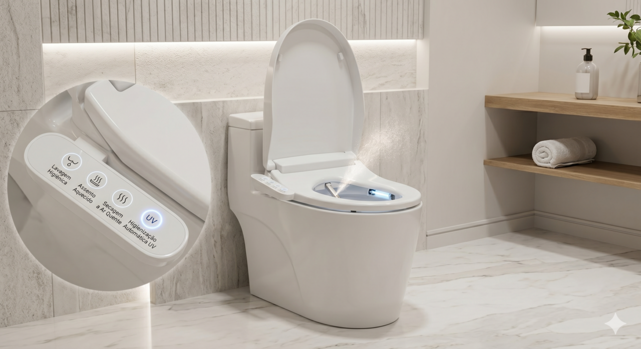 Substituição do papel higiênico por métodos modernos que priorizam a funcionalidade e o cuidado com a casa