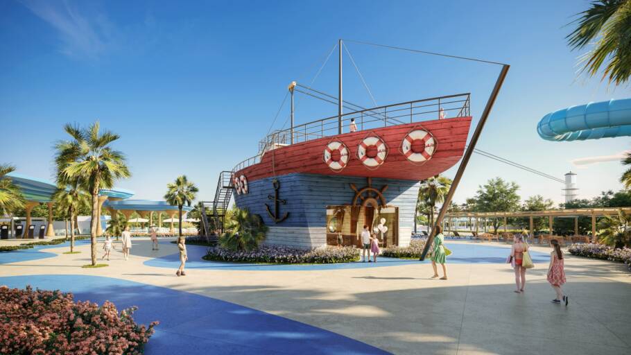 O parque contará com cinco áreas temáticas