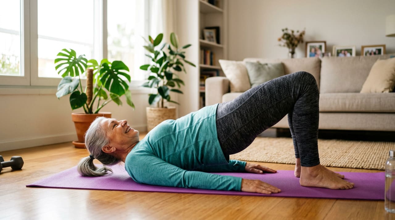 Os movimentos deitados utilizam principalmente o peso do próprio corpo, com carga mais controlada e menos exigência sobre o joelho e o quadril.