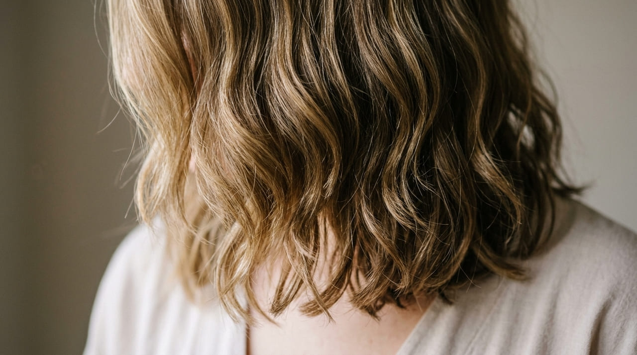 A base reta combinada com camadas invisíveis cria uma ilusão de ótica que valoriza a textura e garante densidade ao visual.