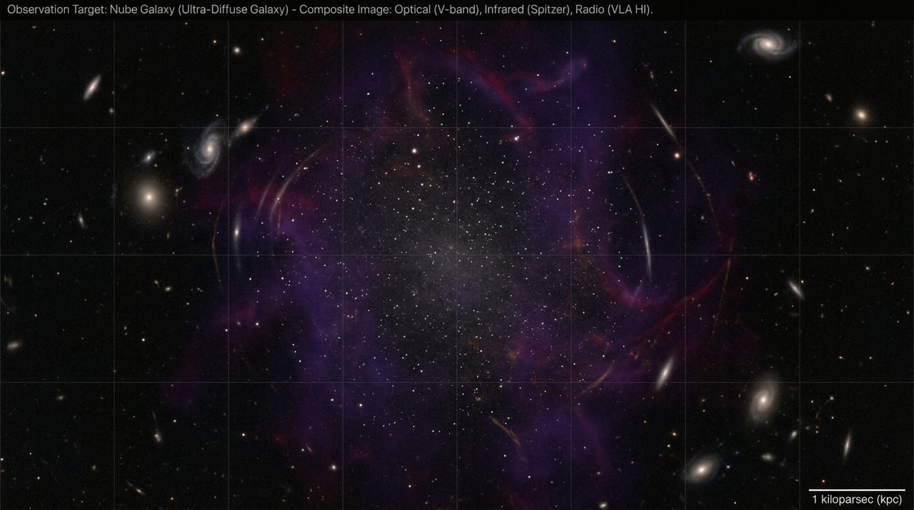 Tecnologias de rádio e infravermelho revelam massas colossais que existem no universo sem emitir luz visível.