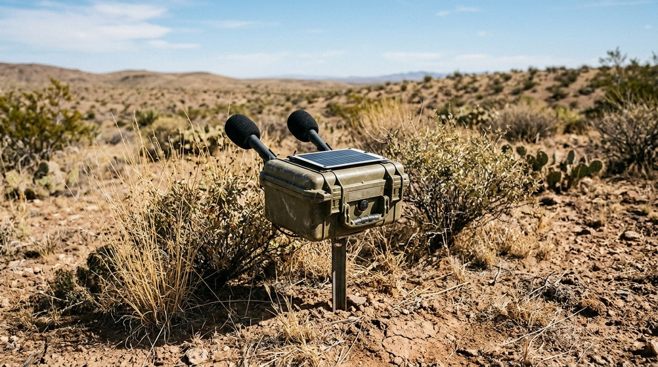 O monitoramento sonoro em áreas protegidas indígenas é fundamental para rastrear aves noturnas que dependem de habitats áridos específicos para sobreviver.