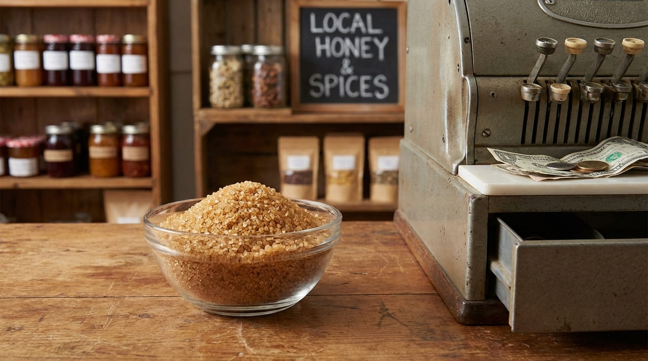 O uso estratégico do açúcar atua na frequência vibracional para suavizar energias e atrair novas oportunidades comerciais.