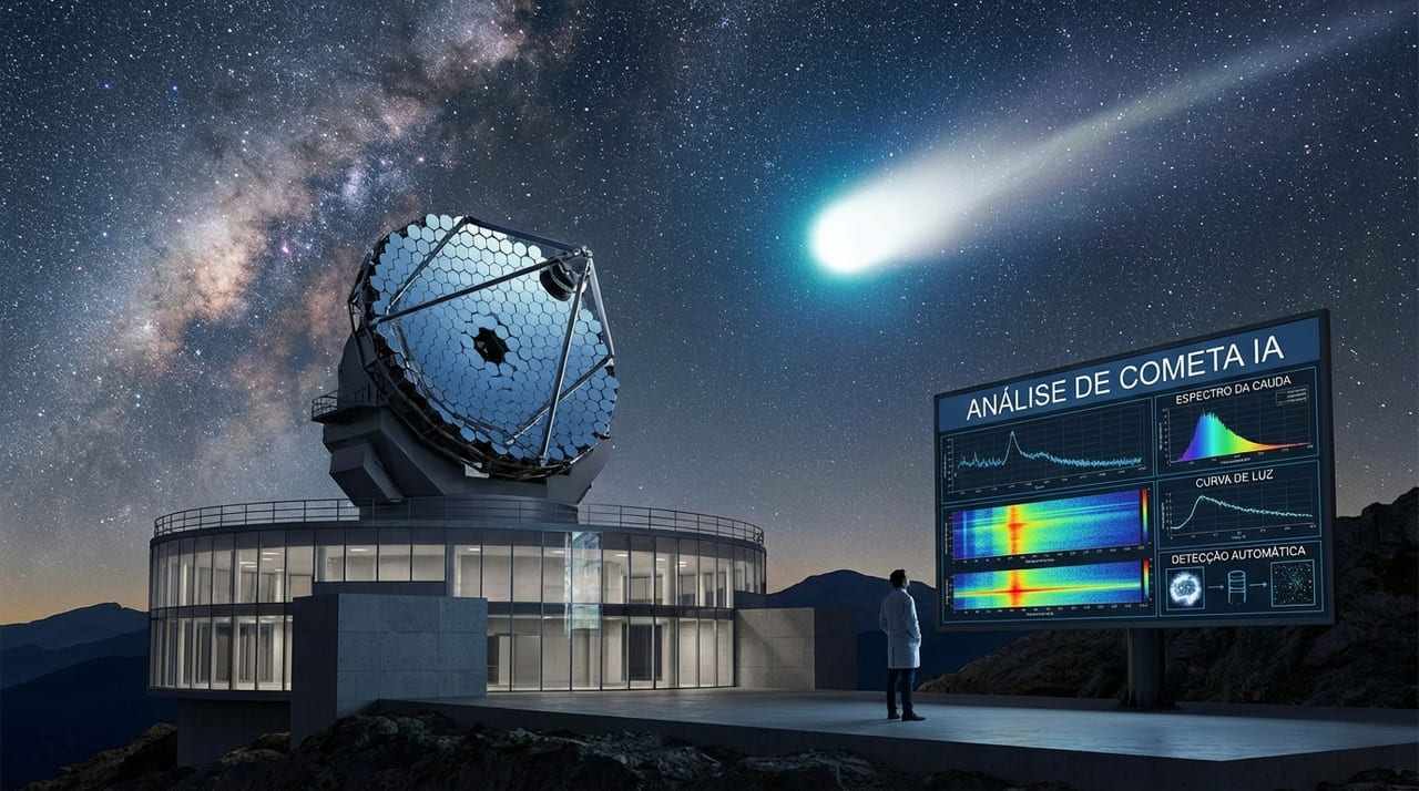 A trajetória hiperbólica e a presença de moléculas orgânicas no 2I/Borisov revelam como os blocos fundamentais da vida viajam pelo cosmos.