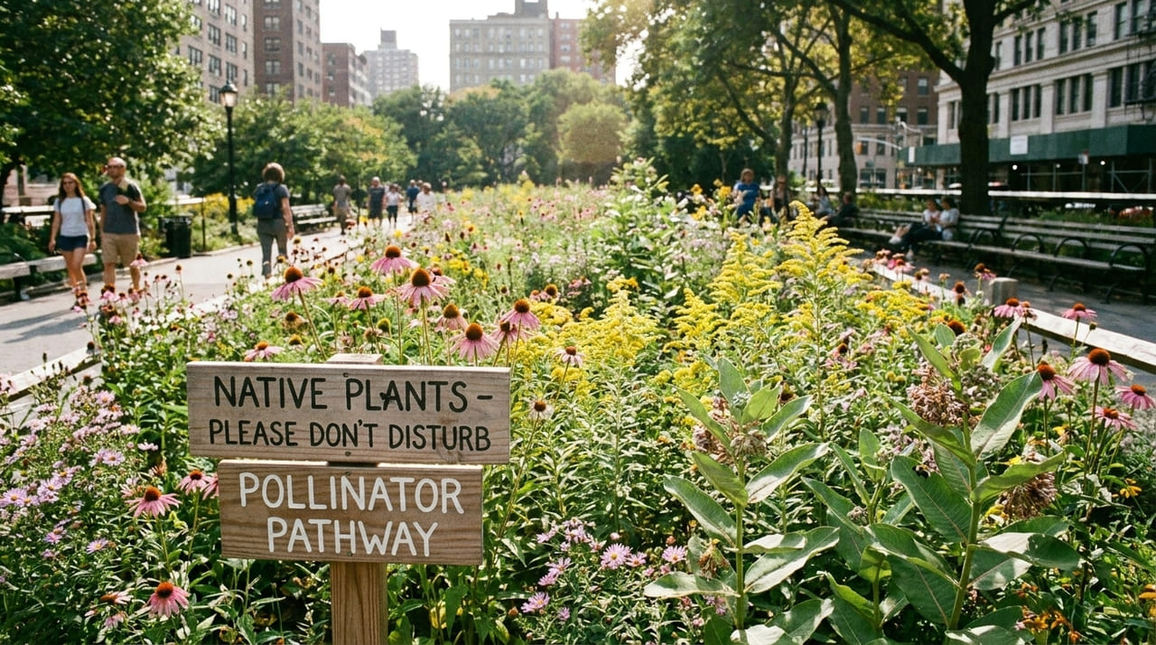 Parques urbanos precisam de plantas nativas para restaurar a microbiota das abelhas e garantir a resiliência ambiental.