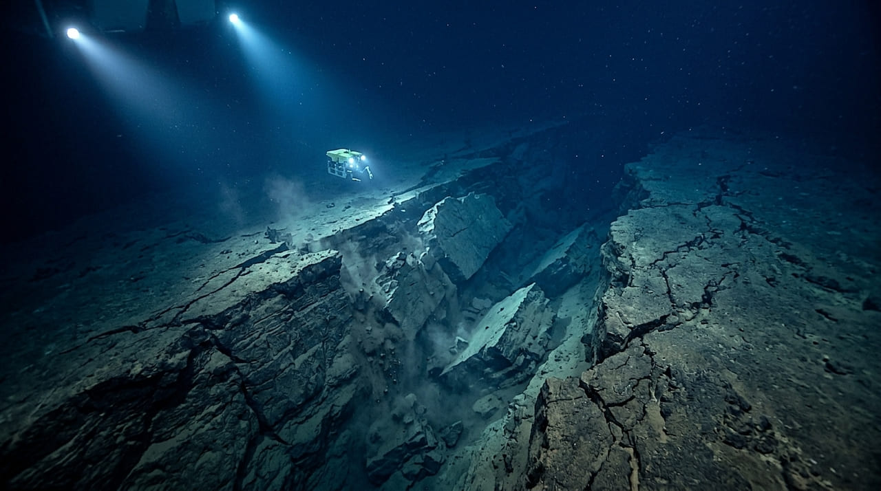 A identificação de falhas profundas na placa do Pacífico revela que as crostas marinhas sofrem deformações internas complexas.