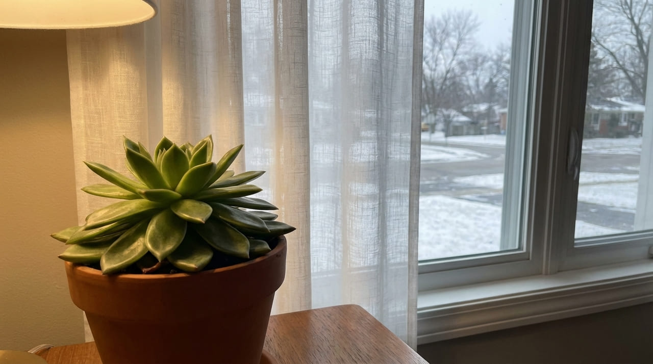 O segredo para manter um jardim interno vibrante é proteger as mudas de correntes de ar e variações bruscas de temperatura.