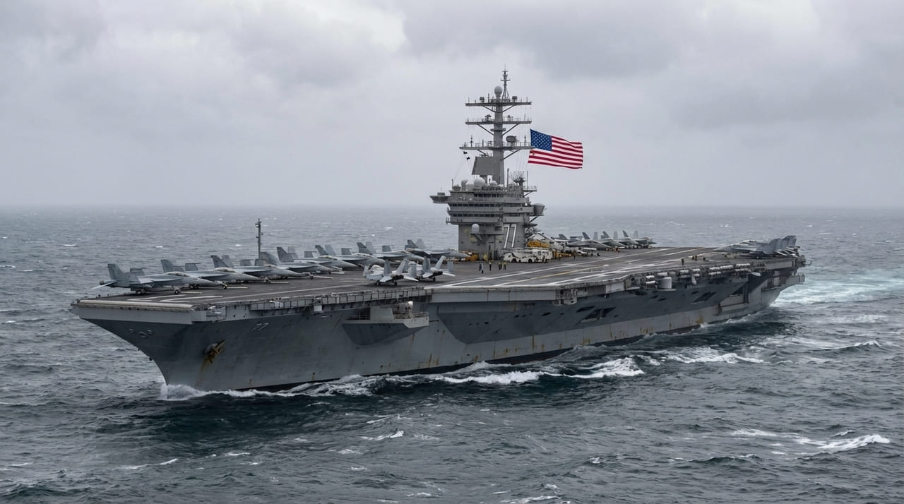 Um porta-aviões movido a energia nuclear nomeado em homenagem a George H. W. Bush retorna do Atlântico após completar manobras importantes, e a manobra volta a colocar os holofotes em uma fase decisiva antes do desdobramento