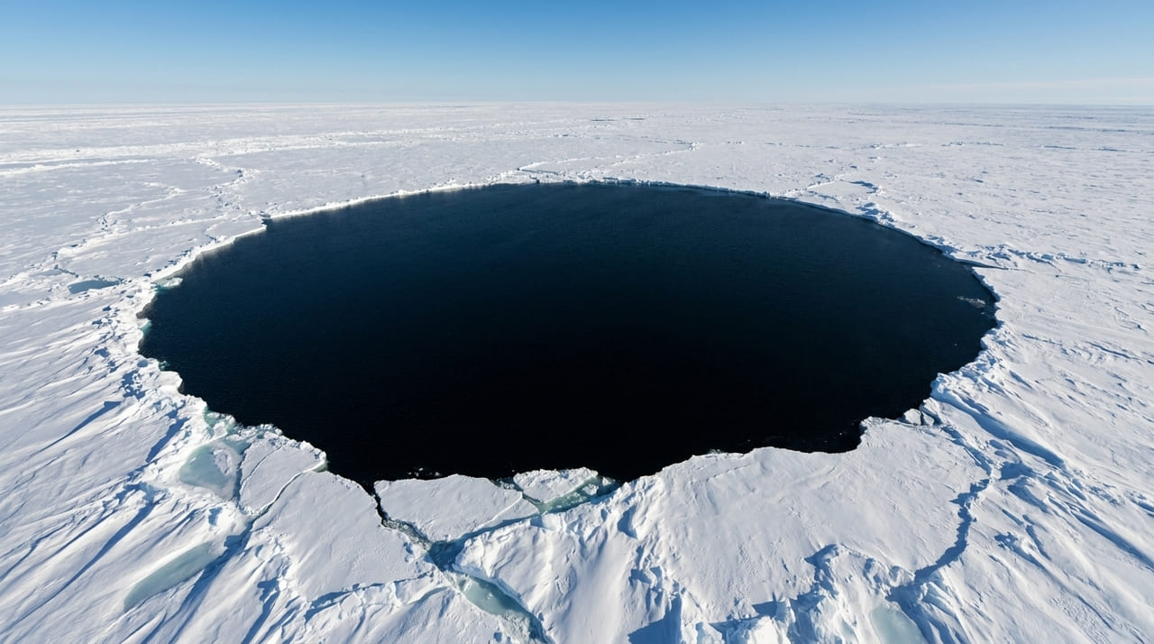 A interação entre correntes oceânicas e uma montanha submarina explica o surgimento de um buraco colossal no gelo da Antártida.