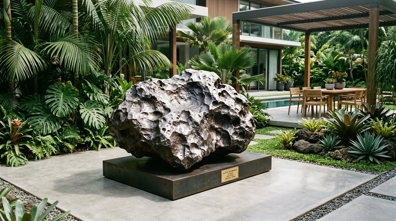 Um fragmento de meteorito Aletai com quase três toneladas foi apreendido na Rússia enquanto era transportado ilegalmente sob o pretexto de ser uma peça de ornamentação externa. O objeto, avaliado em valores bilionários, exemplifica o novo patamar de exclusividade e luxo em projetos de paisagismo de alto padrão.