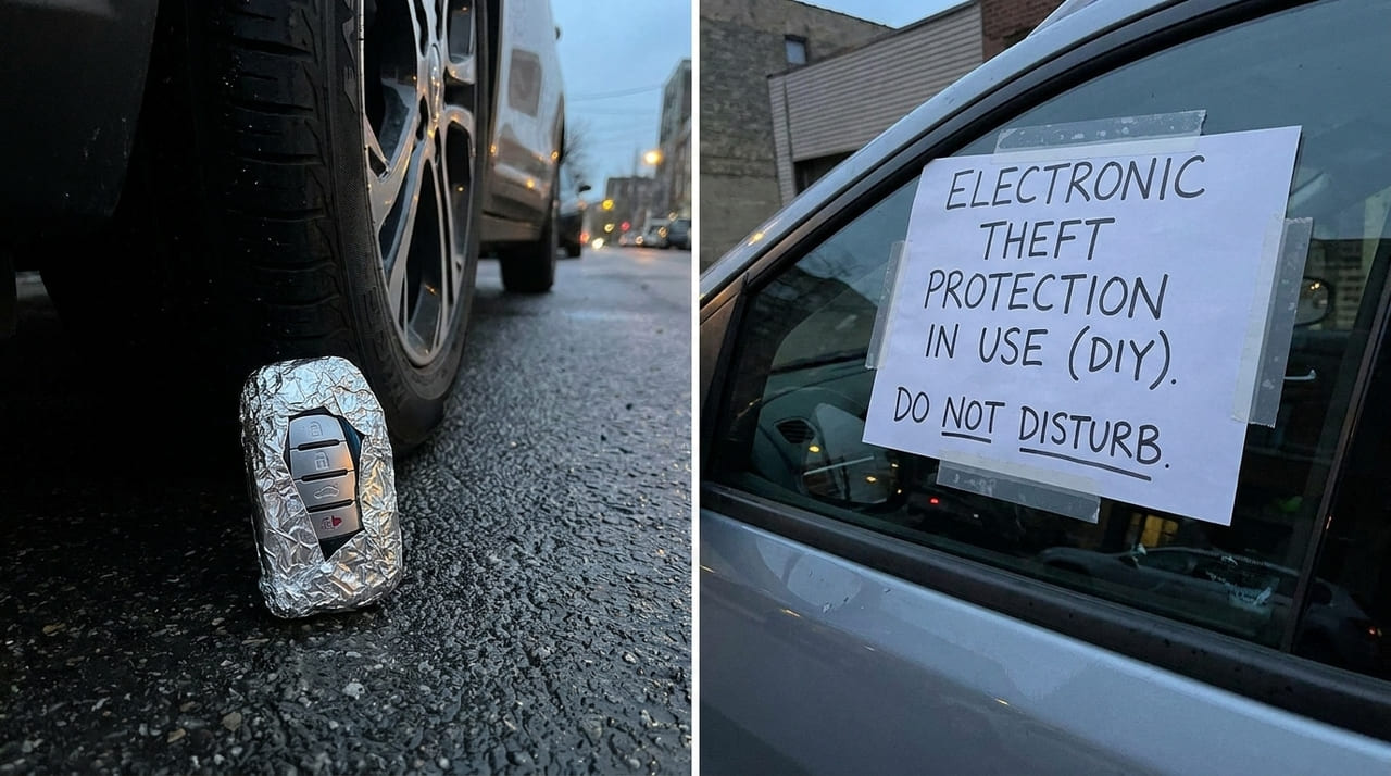 Cada vez mais motoristas estão embrulhando as chaves do carro em papel alumínio, e o motivo tem muito a ver com furtos silenciosos que podem ocorrer em questão de segundos sem que a entrada de carro seja invadida