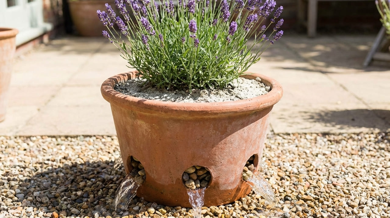 O uso de componentes que facilitam o escoamento da água evita o apodrecimento das raízes e promove um crescimento vigoroso.