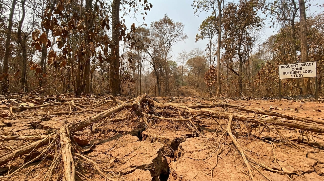 Enquanto a superfície sofre com a perda de biomassa radicular, o crescimento de raízes profundas surge como uma estratégia vital de sobrevivência contra as mudanças climáticas.