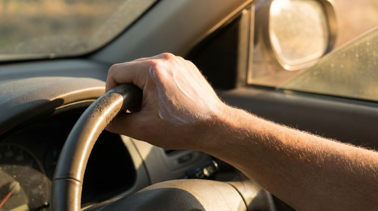 O uso constante de protetor solar no dorso das mãos previne manchas e preserva a elasticidade da pele contra a radiação acumulada.