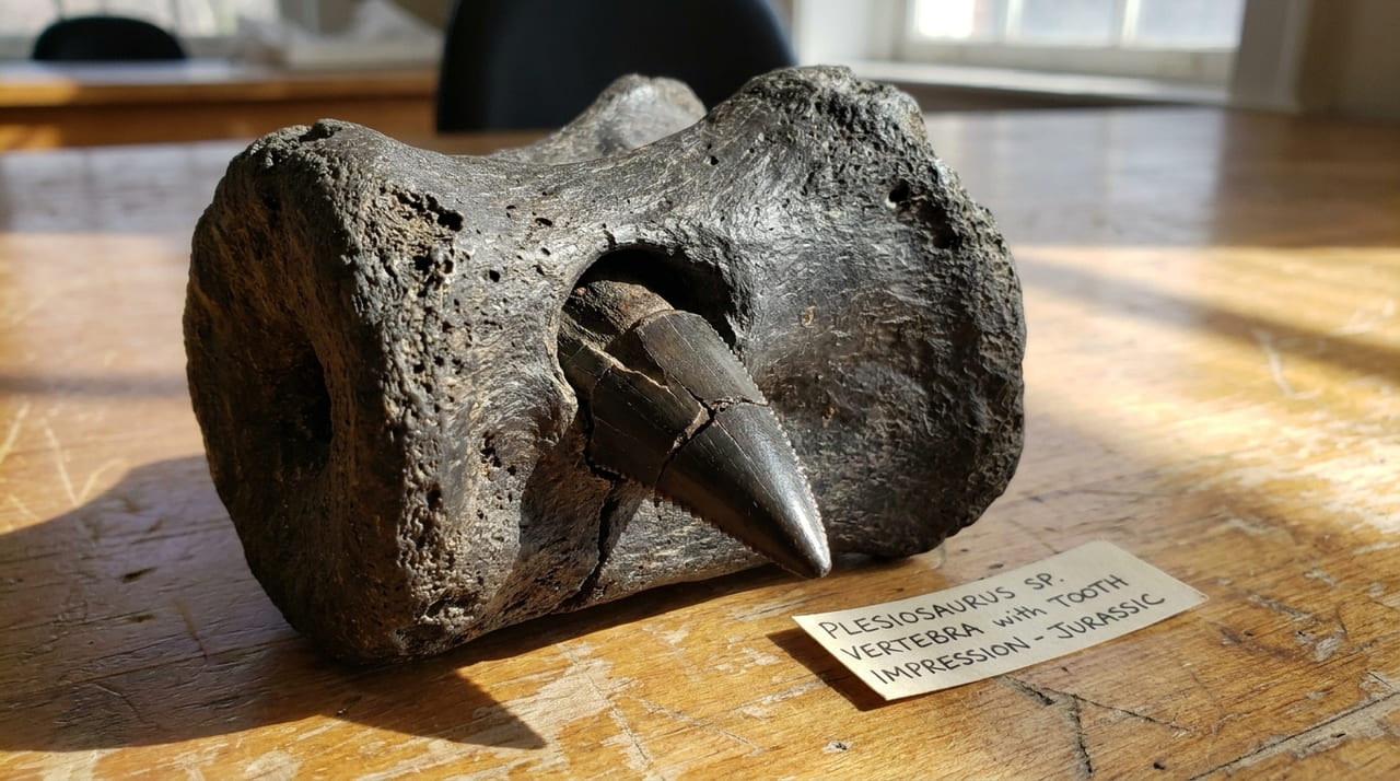 O achado comprova que peixes colossais desafiavam a supremacia dos répteis marinhos em combates mortais há milhões de anos.