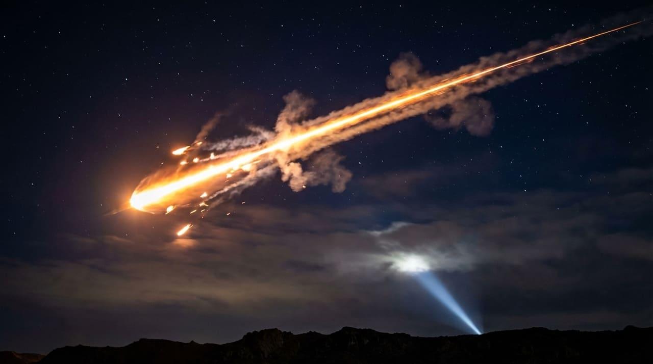 A observação de rastros luminosos na Austrália ilustra o processo de reentrada controlada de hardware orbital e a fricção térmica com a atmosfera.