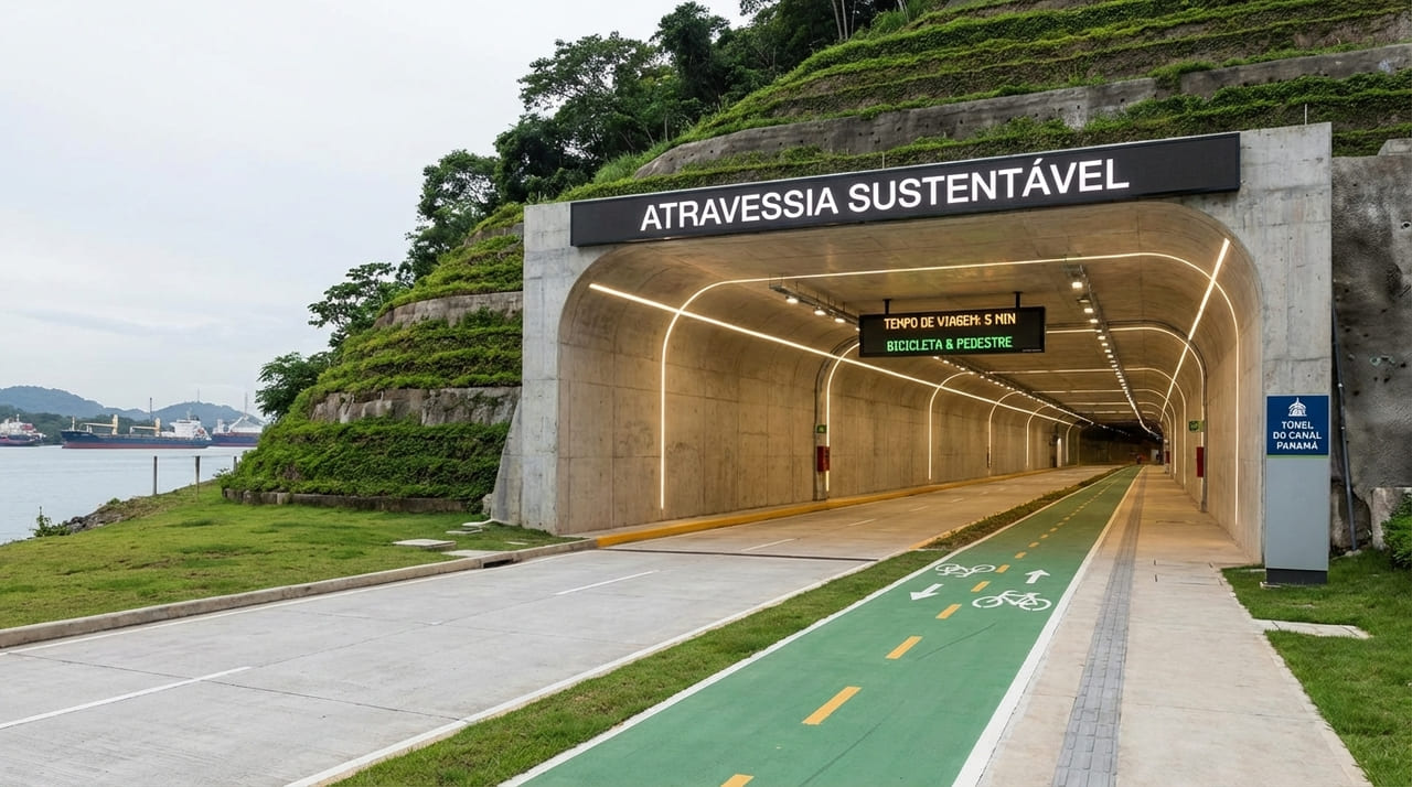 O projeto de um túnel subterrâneo exclusivo para pedestres e ciclistas revoluciona a integração física entre as Américas.