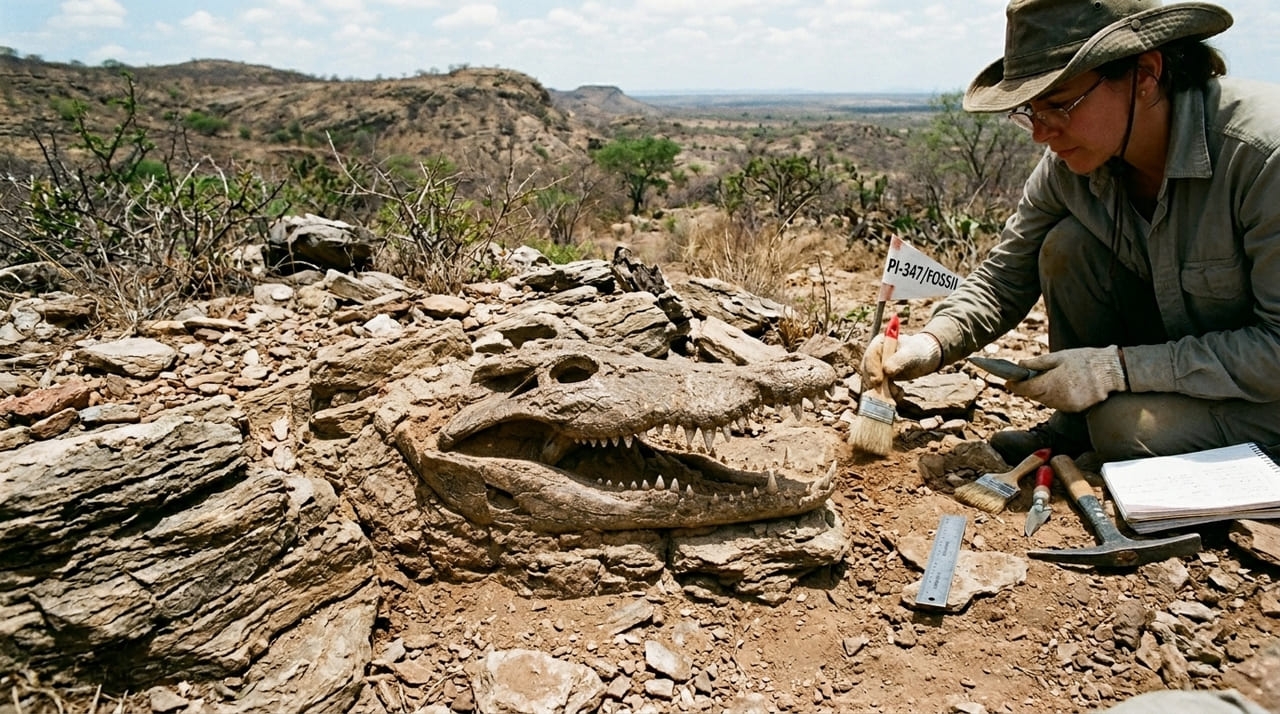 Fóssil de 300 milhões de anos encontrado no Piauí revela as origens dos primeiros animais terrestres a se alimentarem de plantas.