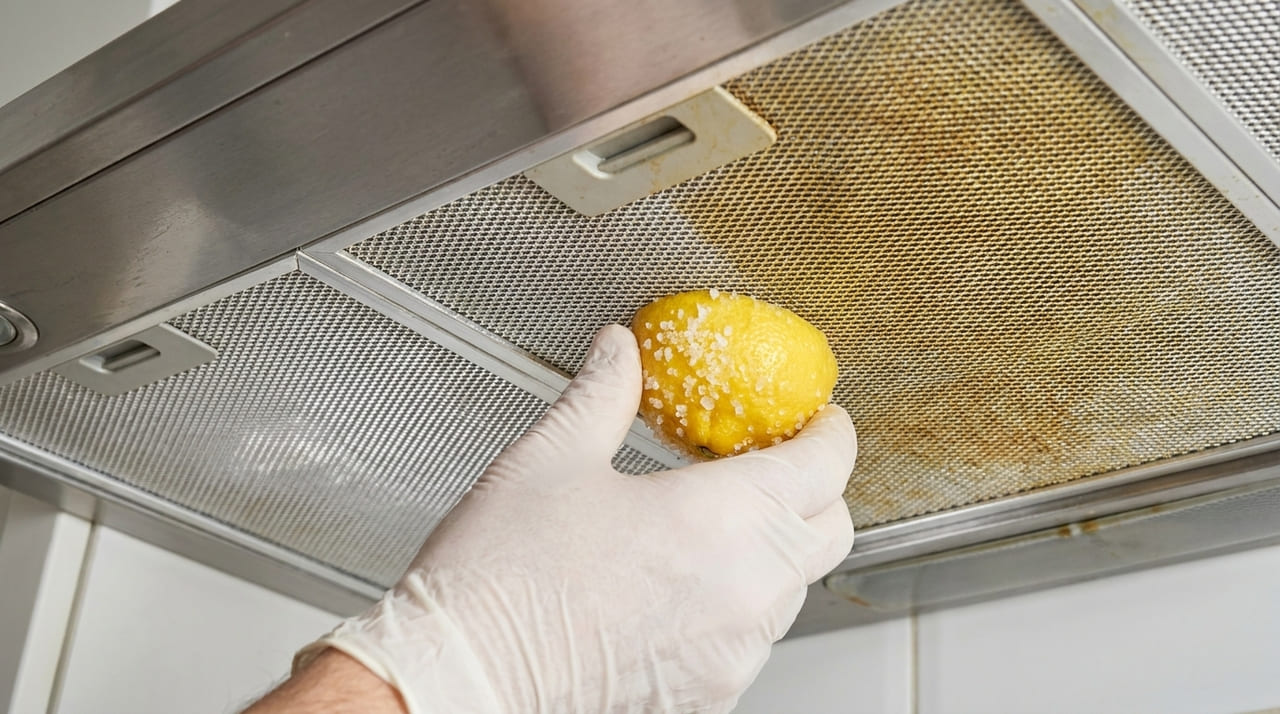 A combinação de ácido cítrico e sal atua como um desengordurante natural potente que remove a gordura sem danificar o metal.