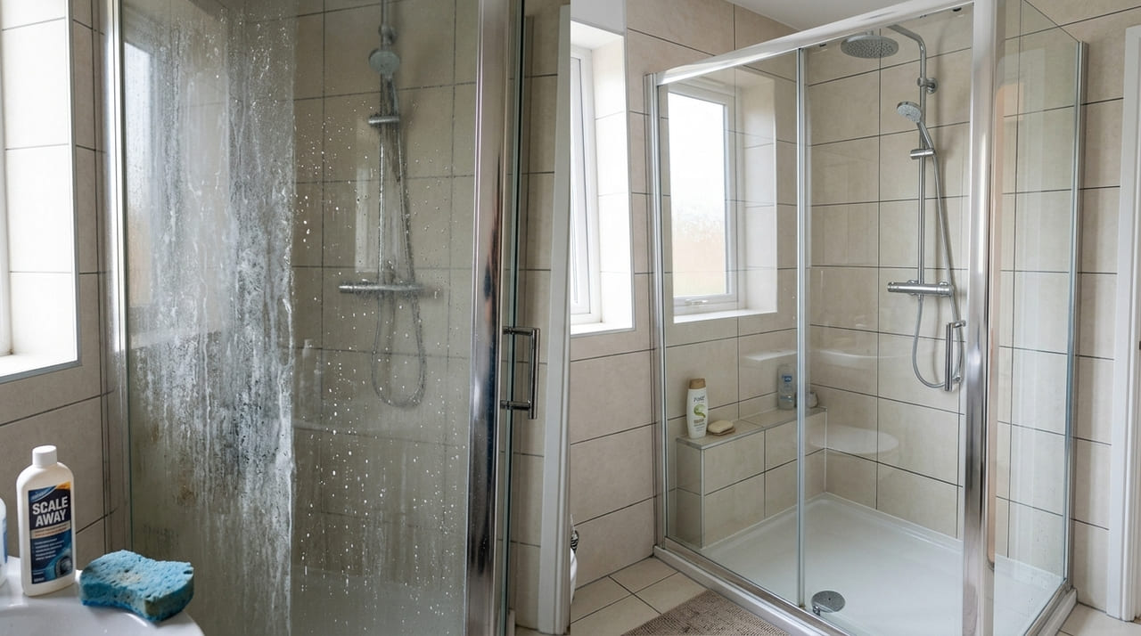 O uso do vinagre de álcool dissolve o calcário e elimina manchas esbranquiçadas de forma natural.