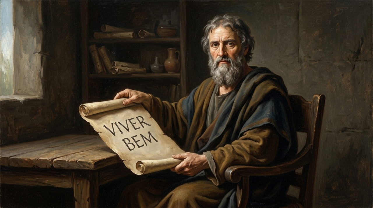 A verdadeira excelência humana não está na mera sobrevivência física, mas na prática da justiça e no cultivo do intelecto.