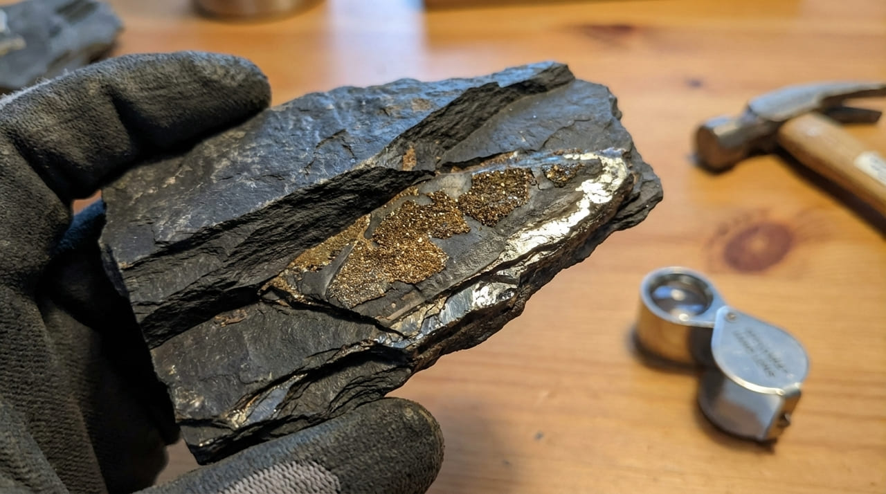 A ausência de oxigênio permitiu que processos químicos raros preservassem detalhes anatômicos em estruturas de brilho metálico.