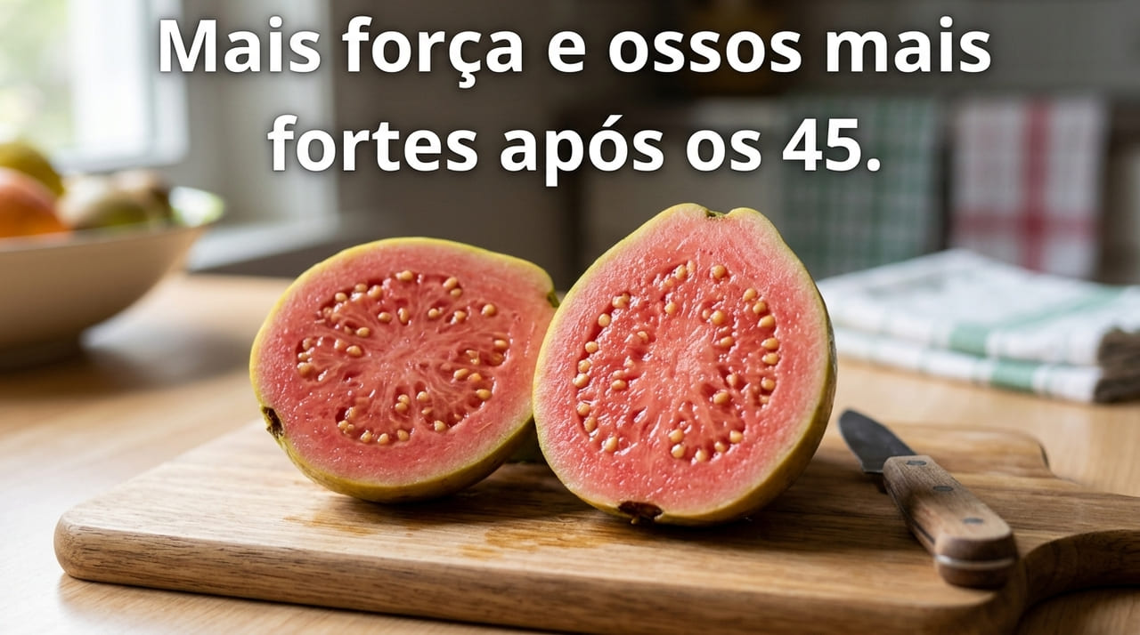 A goiaba oferece densidade nutricional essencial para combater a sarcopenia e fortalecer os tecidos.