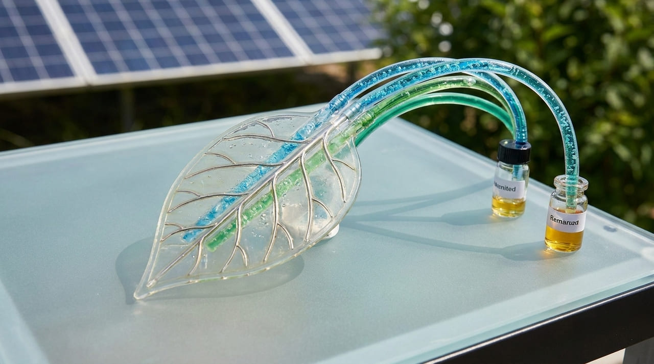 A nova tecnologia de fotossíntese sintética captura dióxido de carbono da atmosfera e o converte em insumos químicos para uma indústria regenerativa.