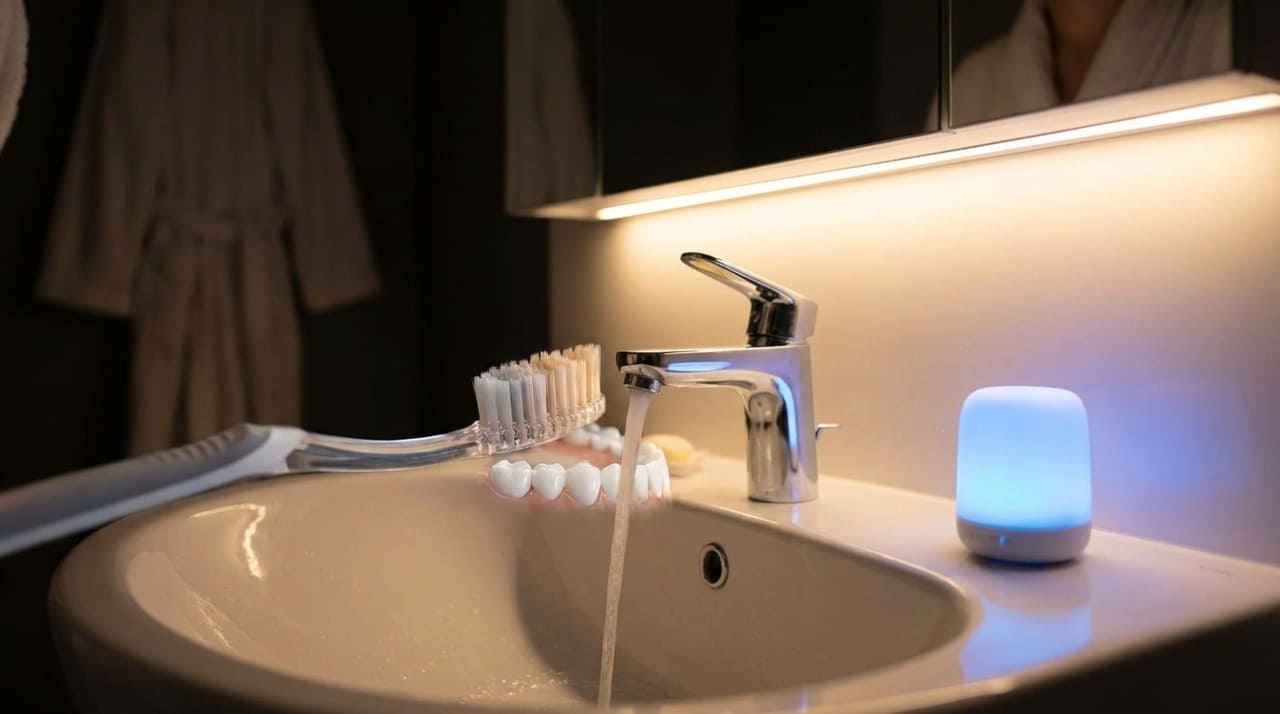 Remover o biofilme antes de dormir é essencial para proteger os dentes durante a redução do fluxo salivar.