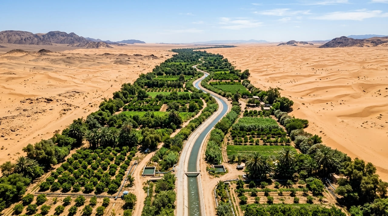 A Arábia Saudita está transformando as águas residuais em um corredor verde em constante expansão no meio do deserto